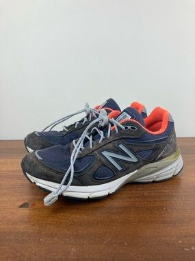 New Balance 990v4 Made in USA Navy Orange No Insoles W990NV4 Women’s 7.5 2A.